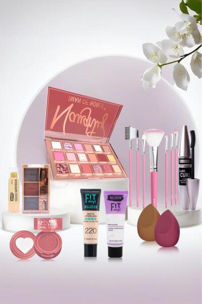 MUJGAN Çiçeksi Renkler Makyaj Seti Koyu Ton