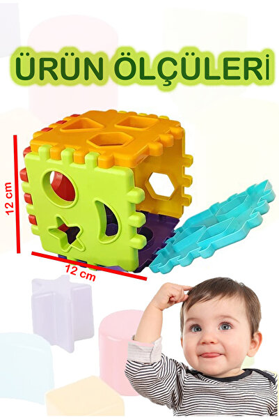 Factorial Küp Bultak Bebek Zeka Geliştirici Oyuncak Fisher Price 1 yas Aktivite Şekil Bulmaca Dikkat Oyunları