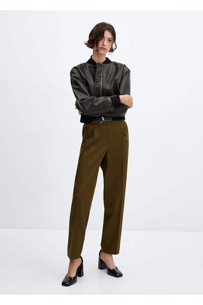 MANGO Woman Pants high waist with pens