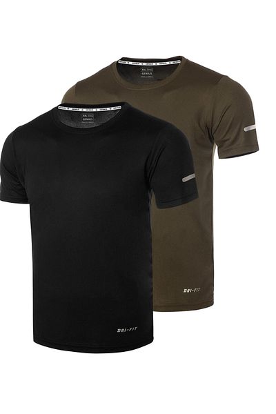 GENIUS STORE Men's Moisture Absorbing Quick Dry Athletic Technical Performance Sports T-shirt DRIFIT-KISAKOL2
