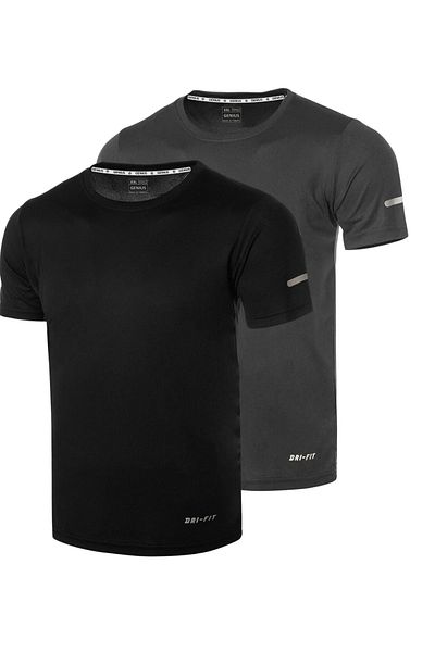 GENIUS STORE Men's Moisture Absorbing Quick Dry Athletic Technical Performance Sports T-shirt DRIFIT-KISAKOL2