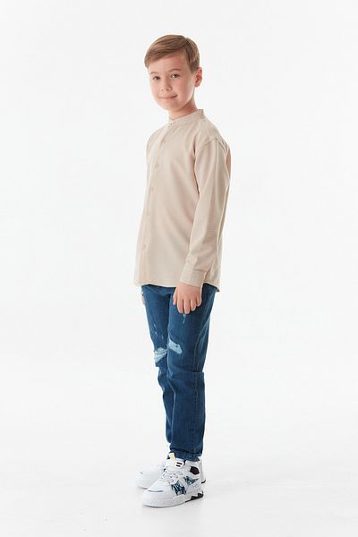 Fulla Moda Basic Judge Collar Boy's Shirt