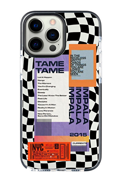 shoptocase Iphone 15 PRO MAX Uyumlu Ultra Korumalı Dama Tame Desenli Impact T...