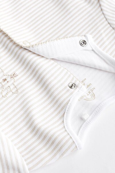 Next Baby Organic Cotton Rabbit Patterned 3-Piece White Sleeping Bag ALY00433