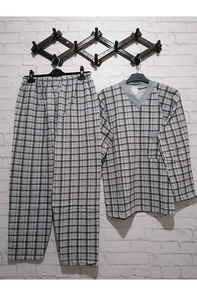 anne moda ankara 100% ακατέργαστο βαμβάκι, χωρίς λύκρα, ΧΕΙΜΩΝΑ- άνοιξη εσωτερικά ράστερ, μακρυμάνικο, σετ πιτζάμες μπαμπάς