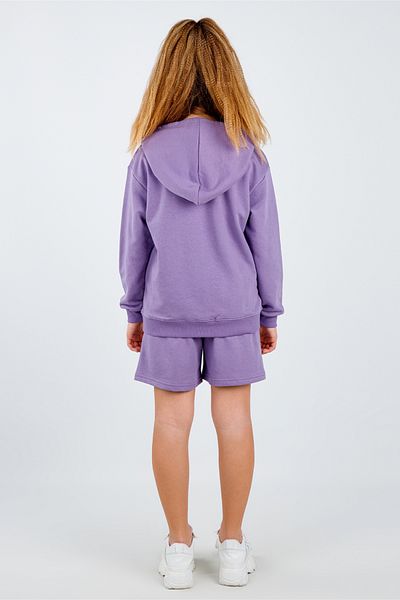 DMB KİDS Hooded Purple Girl's Capri Suit