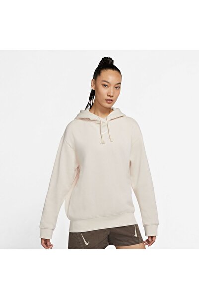 Nike Спортивний одяг Essential Oversize з капюшоном жіночий кремовий світшот DJ7668219