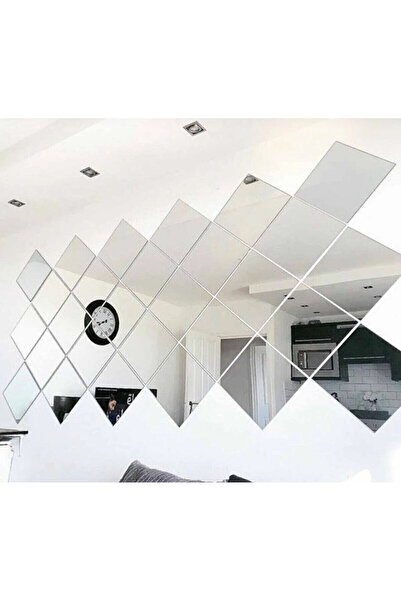 Kurtulan Lazer Tasarım Dekoratif Pleksi Ayna (Kendinden Yapışkanlı) 20x20 4 Adet
