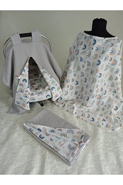 Wenaris Stroller Cover, Stroller Cushion Stroller Sheet Nursing Bib and Blanket