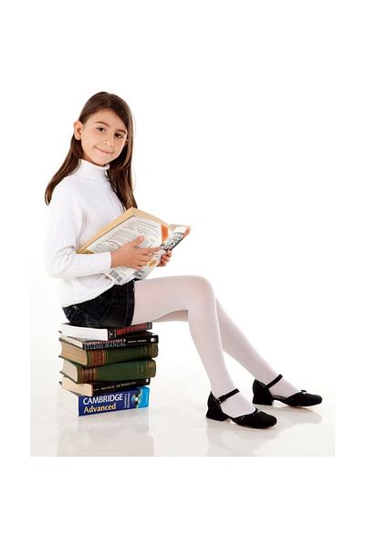 TrendCorap 2 Pieces Plain Kids Mousse Micro 50 School Pantyhose