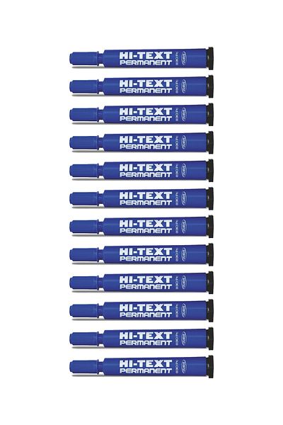 Dağtaş Kırtasiye Hi-Text Permanent Marker Pen 12 Pieces Box Round Tip