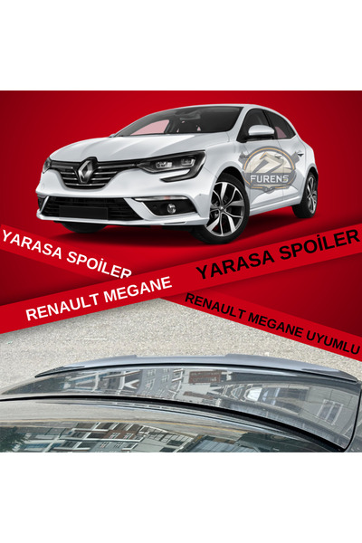 Furens Renault Megane 4 Sedan Kasa Uyumlu Yarasa Bagaj Üstü Spoiler Piano Black