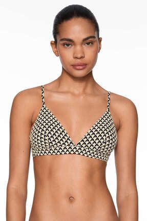 Oysho Geometrik jakarl ucgen bikini ustu Fiyat Yorumlar Trendyol