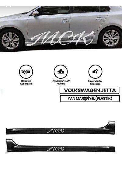 GÜNEŞLİ GARAJ Volkswagen Jetta Yan Marşpiyel (ÇİFT) (PLASTİK)
