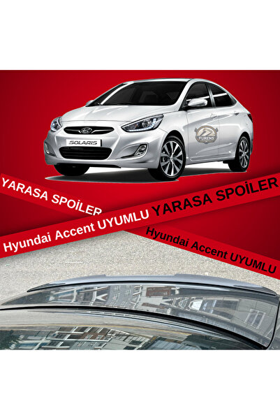 Furens Hyundai Accent Blue Uyumlu Bagaj Üstü Slim Yarasa Spoiler Parlak Siyah