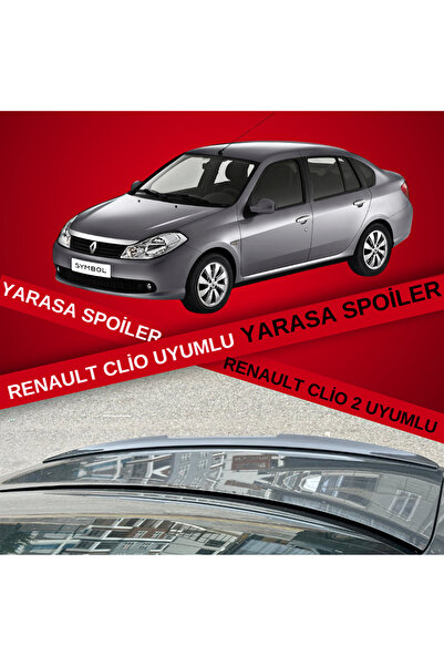 Furens Renault Clio Symbol 2008 - 2012 Uyumlu Talia  Bagaj Üstü Yarasa Spoiler Piano Black