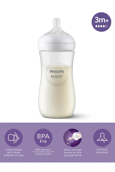 Philips Avent Natural Response Doğal Tepkili Pp Biberon, 330ml + Natural Response Eğitici Alıştırma Bardağı 150ml
