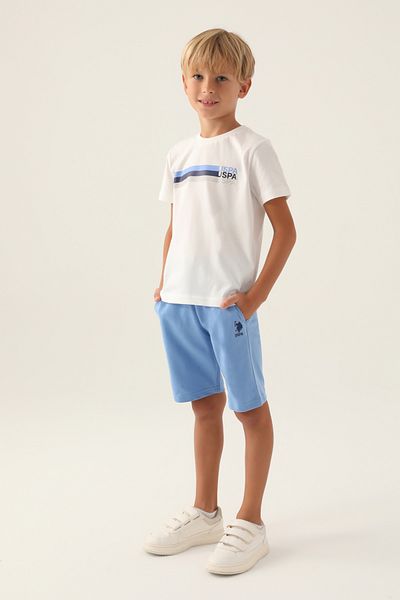 U.S. Polo Assn. طقم شورت تي شيرت كلاسيكي للأولاد