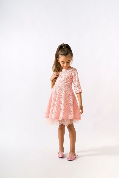 DFN Raschel Daisy Patterned Special Occasion Dress/Evening Dress
