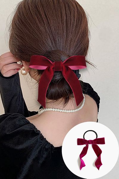 Diloshtrend Design مشبك نموذج القوس المرن المخملي للسيدات