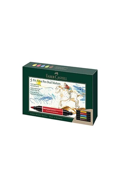 Faber Castell Pitt Artist Pen Dual Marker 5 Pack