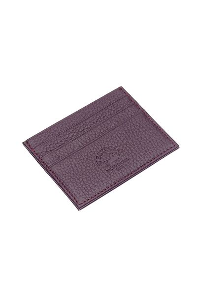 WEST POLO CÜZDAN Plum Unisex Card Holder with Lots of Genuine Leather Cards WPT041