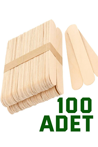 NaSaDAN 100 Adet Ahşap Büyük Dil Çubuğu Etkinlik Çubuğu