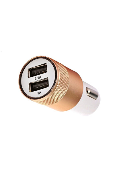 HMNL Oto Araç Çakmaklık Şarj Adaptörü Aleti Hızlı Şarj 2.1A  1A Usb 2'li Unıv...