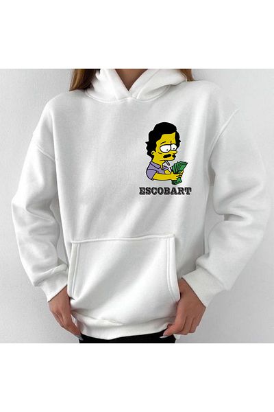 Teknik ESCOBAR White Hooded Sweatshirt