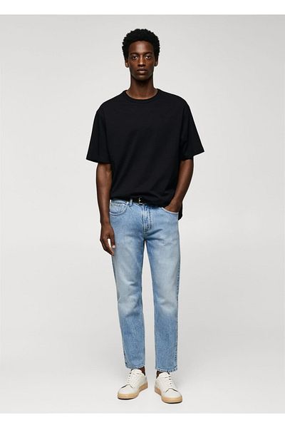 MANGO Man Ben model zúžené zkrácené džíny