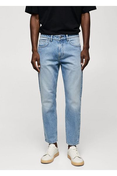 MANGO Man Ben model zúžené zkrácené džíny