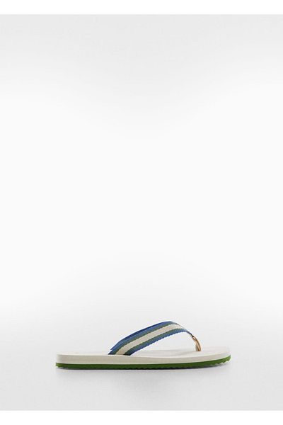 MANGO Man Anti-coloured striped slippers