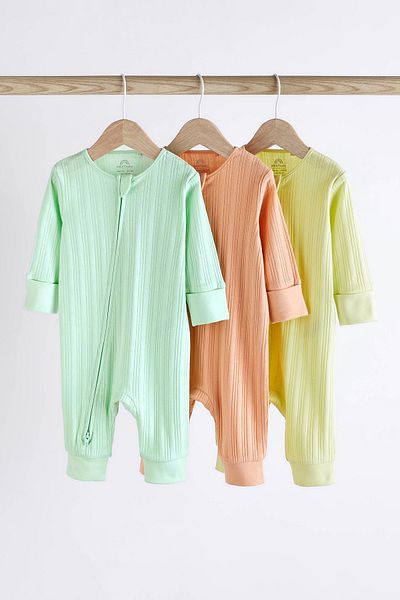 Next Baby 100% Cotton Neon 3-Piece Overalls Set