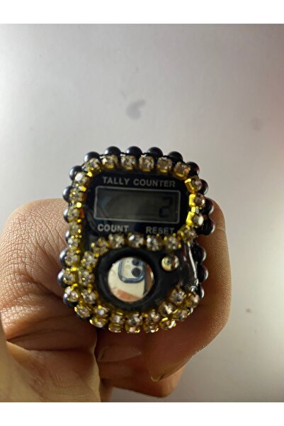 SXH 2 Adet Taşlı Süslü Zikirmatik Sayaç Yüzük Tesbih Çekme Salavat Ve Zikir S...