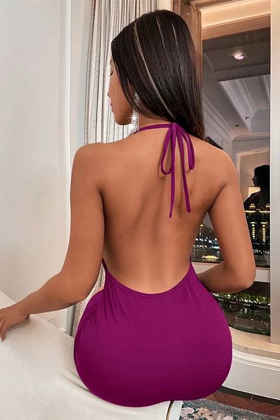 The Endless Love Rochie mini pentru femei, fucsia, fără spate