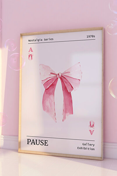 Vinca Prints A3 Pink Bows Coquette Estetik Poster, Balletcore Estetik Poster,...