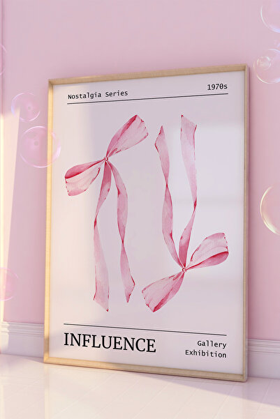 Vinca Prints A3 Pink Bows Coquette Estetik Poster, Balletcore Estetik Poster,...