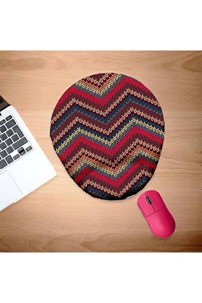 UcuruStore Πολύχρωμο Πλεκτό Οβάλ Μαξιλαράκι Ποντικιού με Σχέδια και Στήριγμα ...