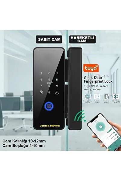 Kalite AKILLI CAM KAPI KİLİDİ (PARMAK İZİ + ŞİFRE + KART + BLUETOOTH İLE AÇMA)