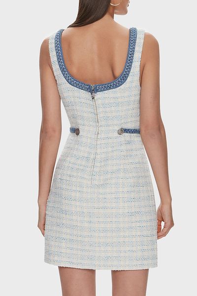 Guess فستان Tosca تويد Bodycon قصير W4RK16WFWV2FB2Y فستان W4RK16WFWV2 FB2Y