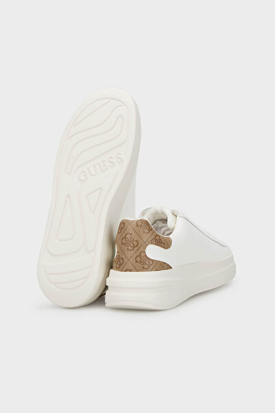 Guess Elbina Leather Sneaker Shoes FLPVIBLEA12WBEIB SHOES FLPVIB LEA12 WBEIB