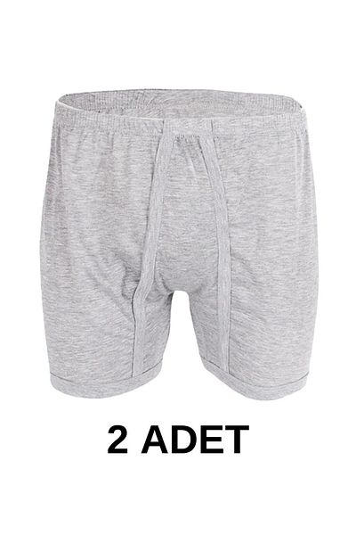 marufshop 2 τεμάχια ανδρών 100% βαμβάκι Αργεντινής χτενισμένο βαμβακερό μπόξερ γκρι (65 κιλά-115 κιλά)