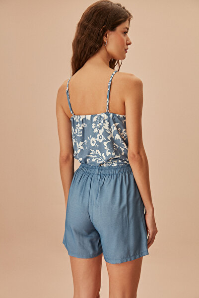 SUWEN Denim Shorts Set