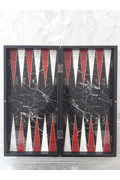 Yenigün Black Marble Large Backgammon