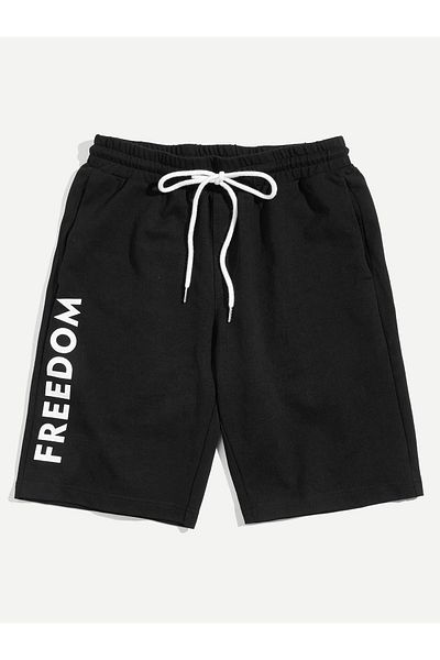 BEGRİFF Unisex Freedom Printed Shorts