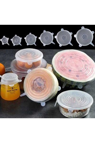 Dalian Home 6-Piece Silicone Stretch Cover - Maintaining Freshness