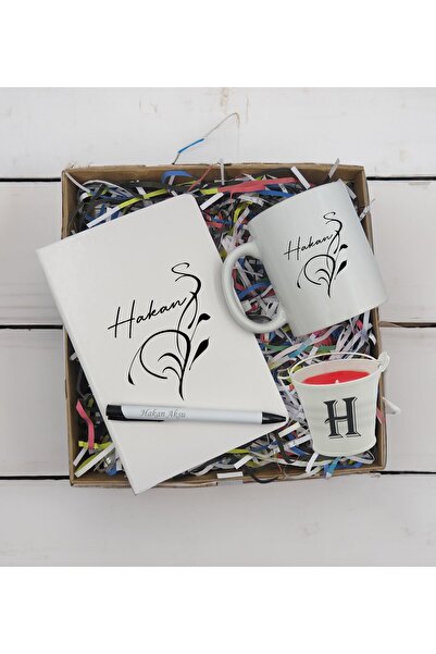 Bk Gift Kişiye Özel İsimli Defter Kalem Kupa ve Mini Kovada Kokulu Mum Hediye...