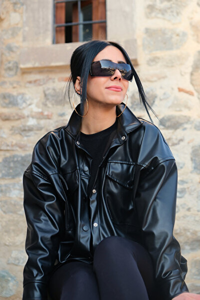 CALDİNİ UNISEX BLACK METAL POLARIZED SUNGLASSES CS105 C2