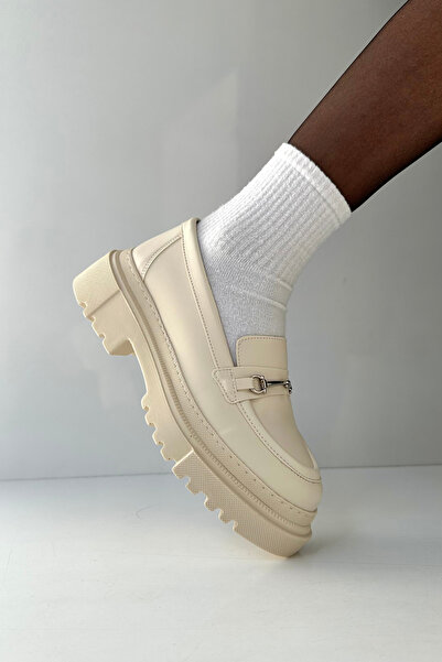 Mupa Shoes Kadın Loafer Ayakkabı BEJ