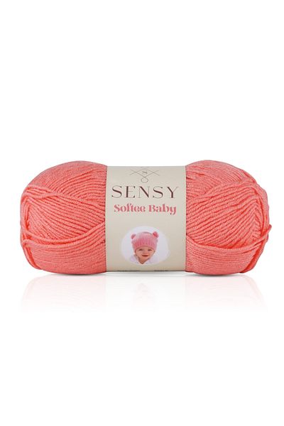 SENSY Premium Softee Baby Hand Knitting Thread Baby Thread Cardigan Sweater Vest Thread Booties Baby Blanket Thread Salmon
